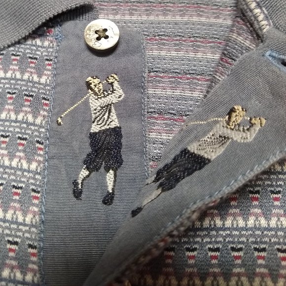 ♦️Exclusive & Rare♦️Bobby Jones Oxford Polo Featuring Iconic Embroidered Golfer - Picture 2 of 14